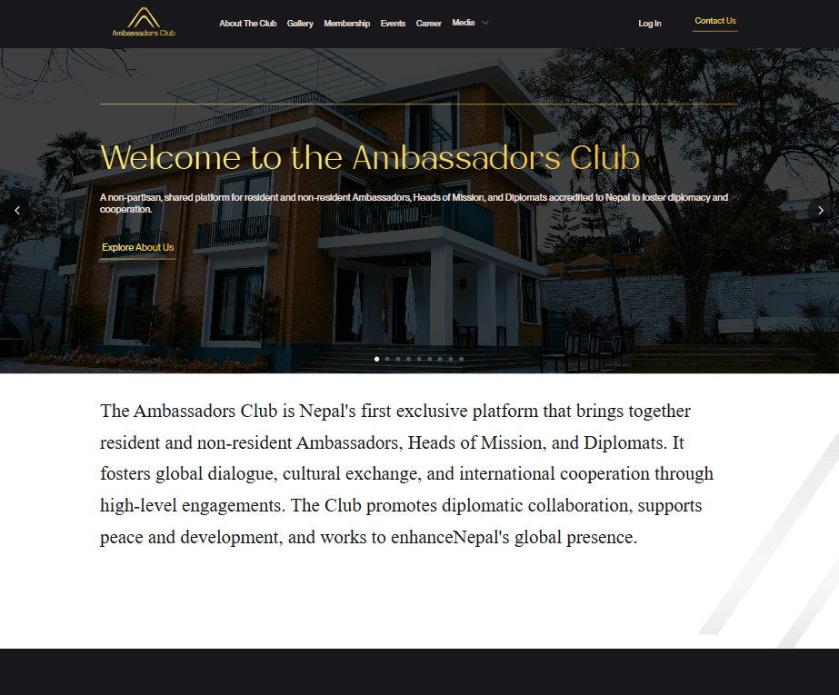 Portfolio project: Ambassadors Club